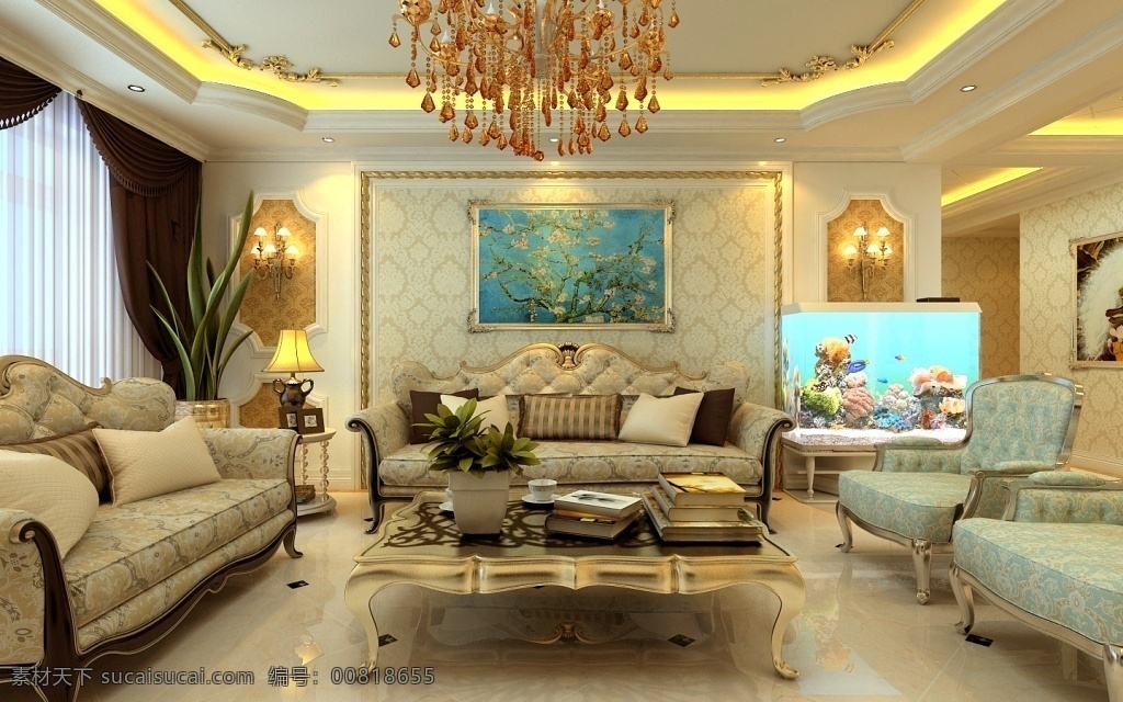 欧式 奢华 精美 风格 客厅 吊顶 效果图 沙发 室内设计 接待室 茶几 家装效果图