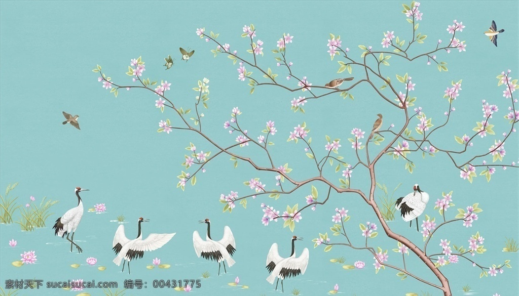花鳥畫 鶴 飛鳥 背景墻圖片 背景墻 電視背景墻 現(xiàn)代背景墻 簡(jiǎn)約背景墻 分層