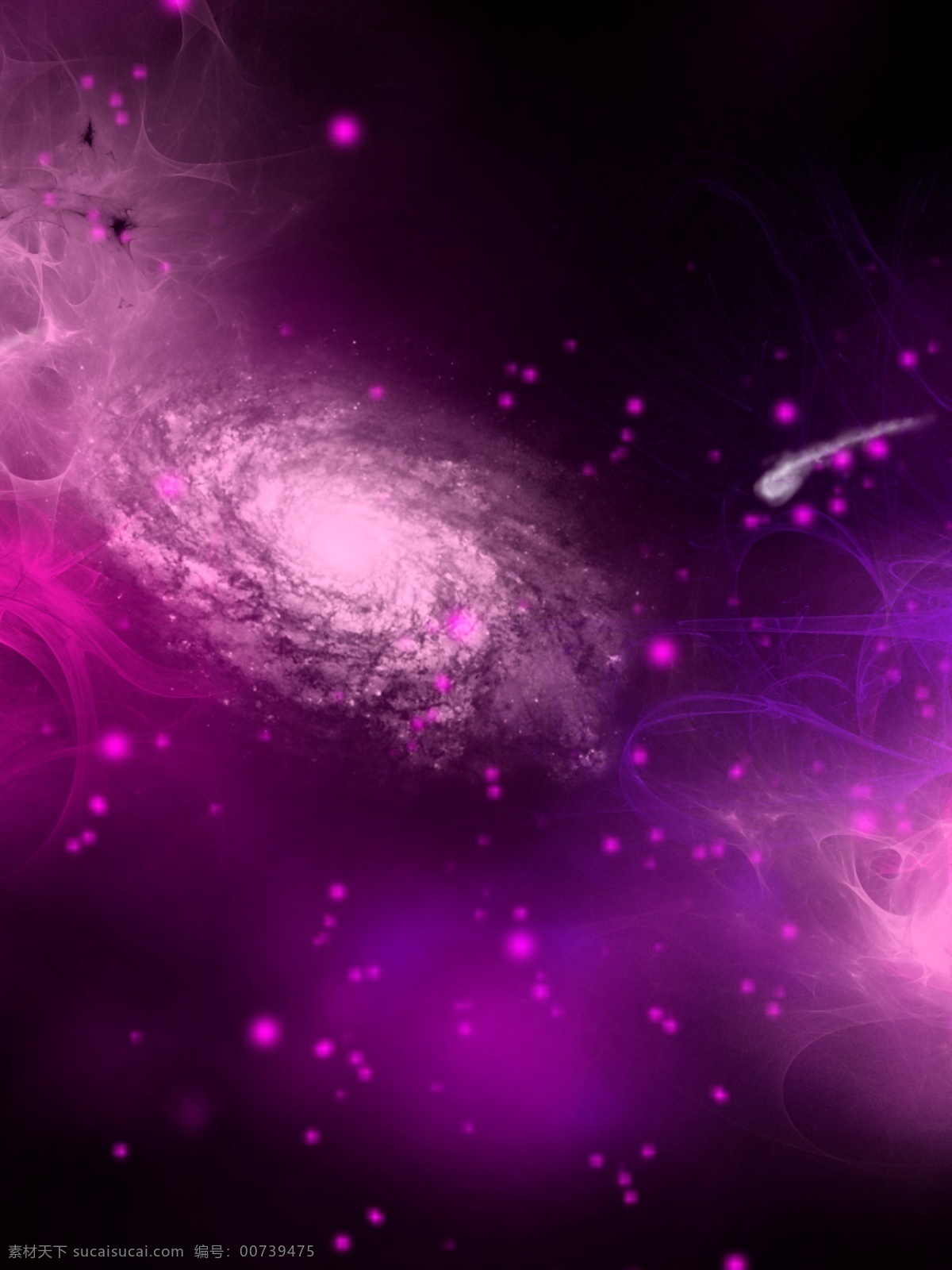 梦幻 少女 星空 粉色 背景 粉紫色星星 粉色星球 撞色 原创背景 psd格式