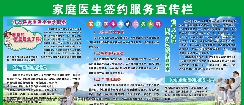 家庭醫(yī)生 簽約 服務(wù) 宣傳欄 簽約服務(wù) 宣傳 基本職責(zé) 基本醫(yī)療服務(wù) 生活百科 醫(yī)療保健