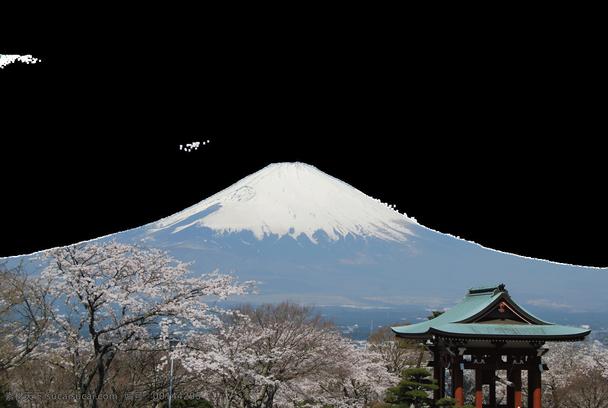 清新 藍(lán)色 雪山 日本旅游 裝飾 元素 旅游素材 日本文化 櫻花 裝飾元素