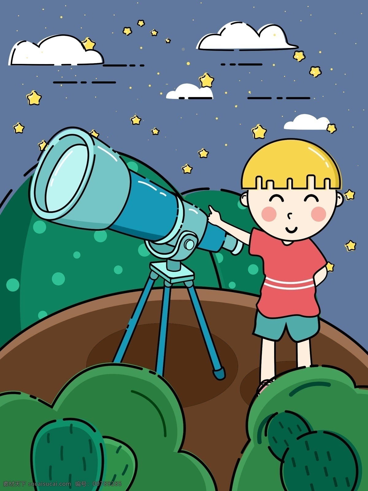 mbe 風(fēng)格 兒童 夜晚 看 星星 適量 插畫(huà) mbe風(fēng)格 兒童節(jié) 望遠(yuǎn)鏡 看星星 適量插畫(huà)