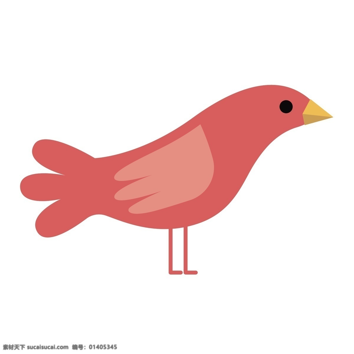 粉红色 简约 小鸟 插画 卡通 彩色 小清新 创意 矢量 商务 科技 办公 元素 现代 装饰 图案