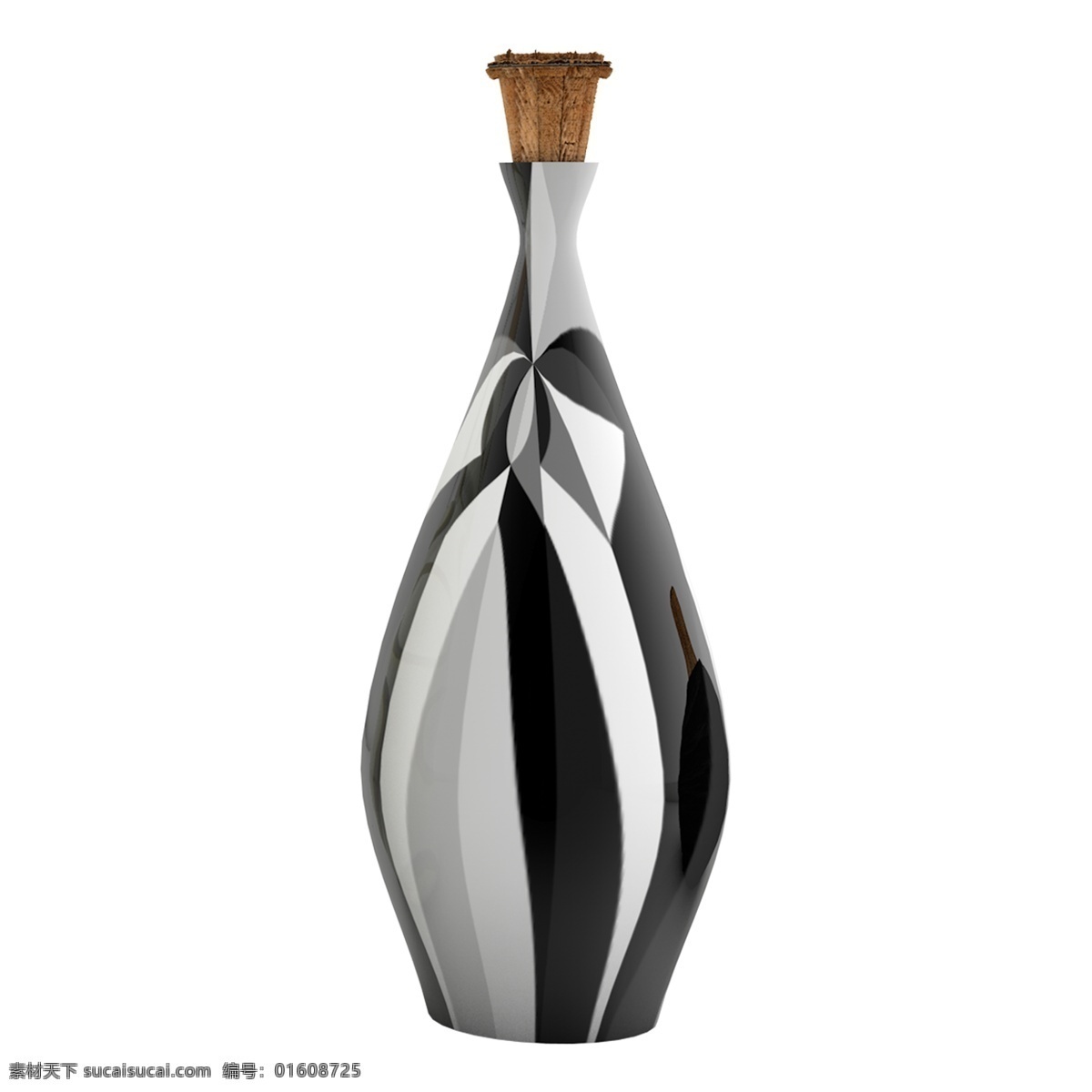 个性 花纹 艺术 装饰 瓶子 生活用品 黑白 摆件 元素 艺术装饰 装饰瓶 立体质感 黑白瓶子
