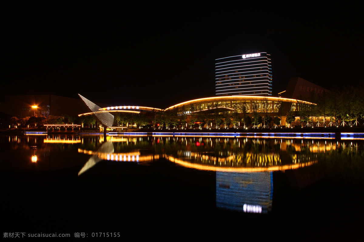 明月 湖 酒店 扬州 明月湖 夜景 风光 旅游摄影 国内旅游