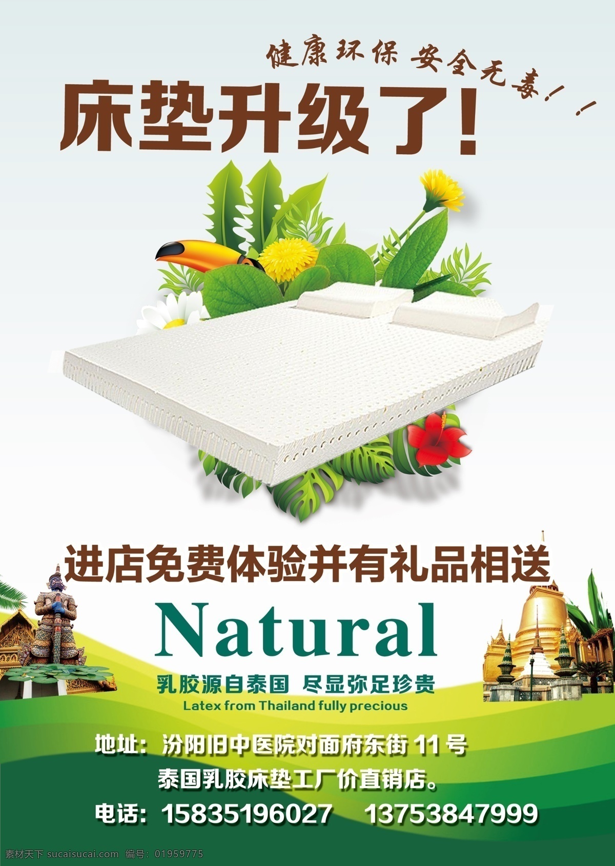 泰国 乳胶 床垫 传单 乳胶枕 宣传单 广告宣传单 室内广告设计