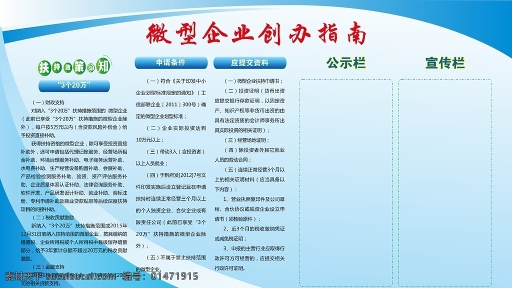 微型 企業(yè) 創(chuàng)辦 指南 微型企業(yè) 創(chuàng)辦指南 宣傳欄 背景 廣告 展板