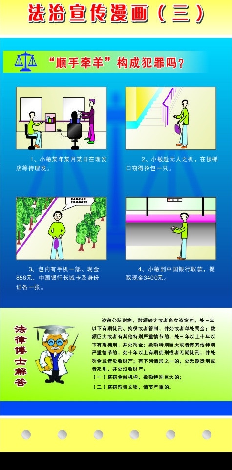 法制宣傳 漫畫 順手牽羊 構(gòu)成 犯罪 cdr9 法制宣傳漫畫 教育 其他矢量 矢量素材 矢量圖庫 其他設(shè)計