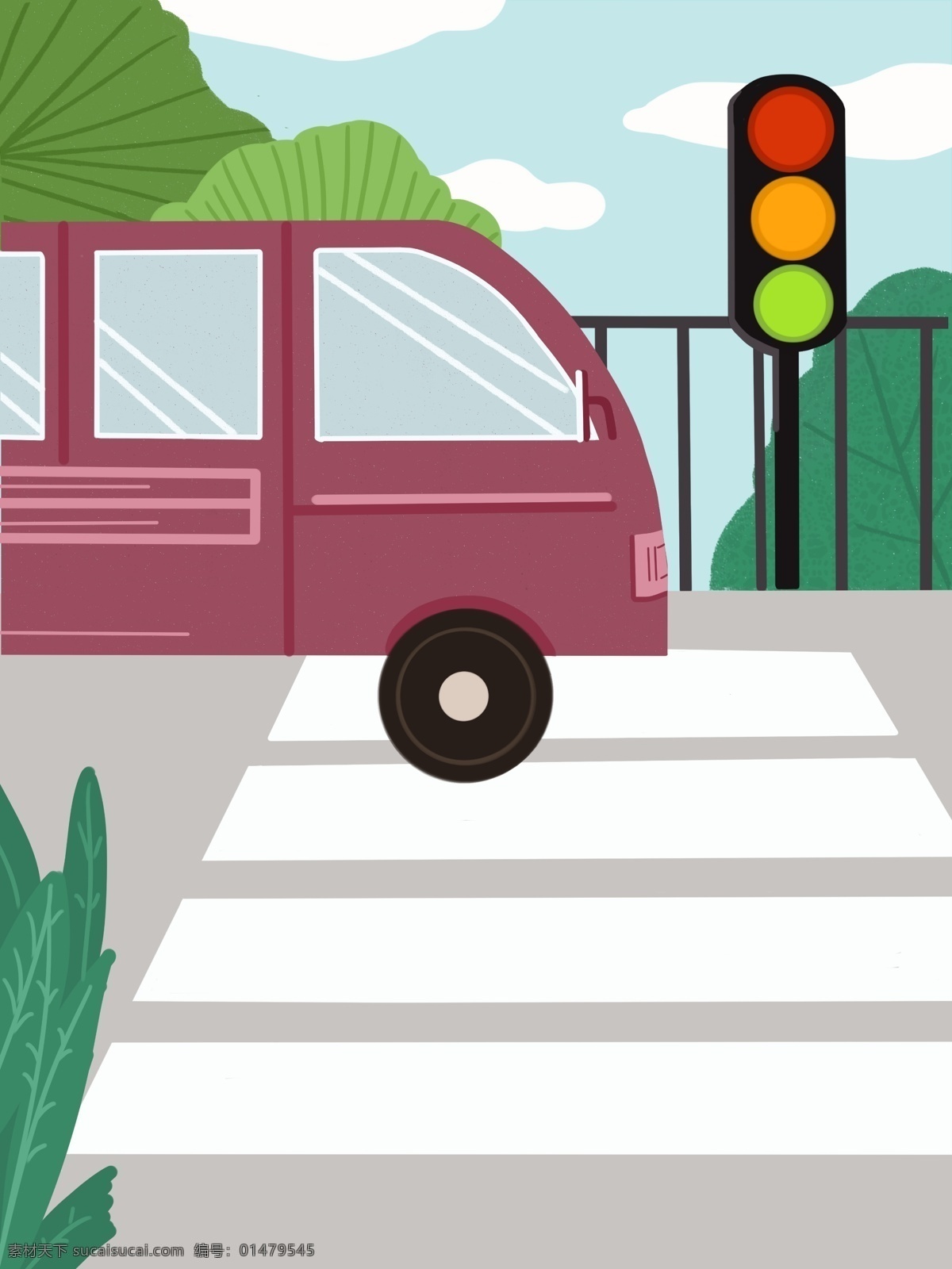 手繪 志愿者 日 馬路 插畫 背景 公益 車輛 插畫背景 國(guó)際志愿者日 斑馬線背景 馬路插畫背景 十字路口