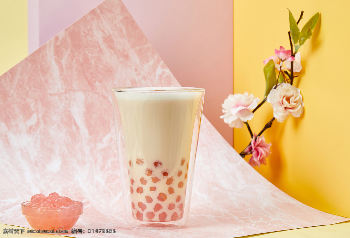 玫瑰珍珠奶茶 飲品 飲料 特色 美味 玫瑰 珍珠 奶茶 餐飲美食 飲料酒水