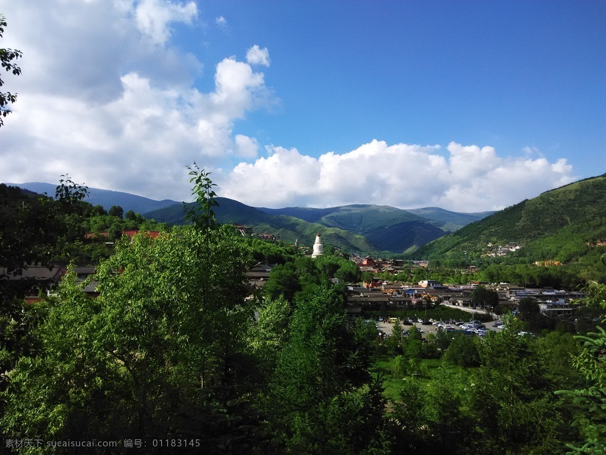 五臺(tái)山 風(fēng)景 景區(qū) 大白塔 夏天 旅游攝影 國(guó)內(nèi)旅游