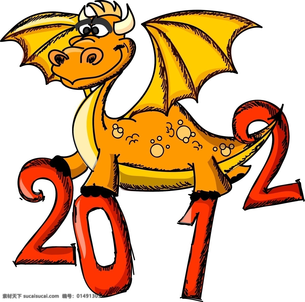 可愛的卡通龍 可愛 卡通 龍 3d 飛龍 翅膀 新年 2012年 生物世界 矢量素材 卡通設(shè)計 矢量 春節(jié)矢量素材 春節(jié) 節(jié)日素材