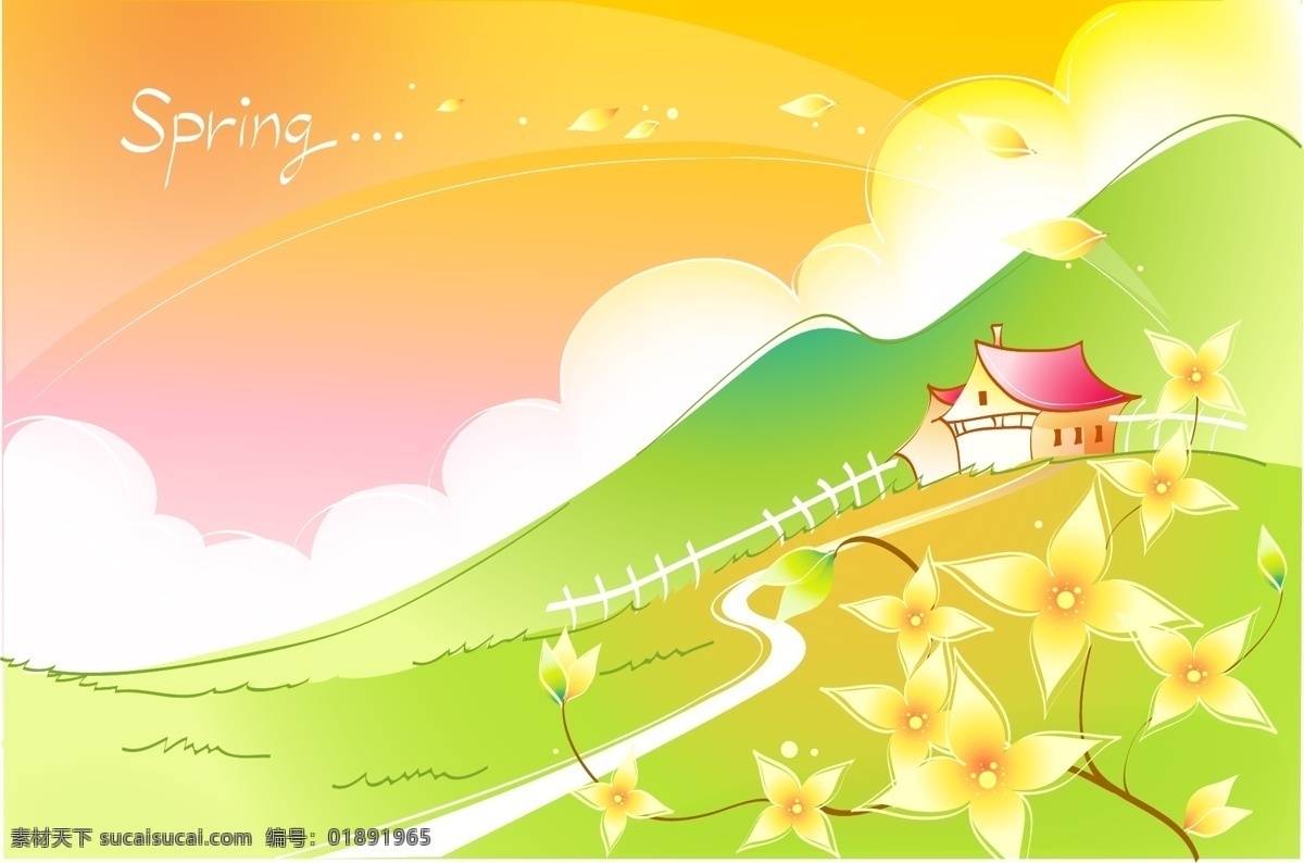 日韓 盛典 分層 源文件 春天風景 日韓盛典 矢量圖 其他矢量圖