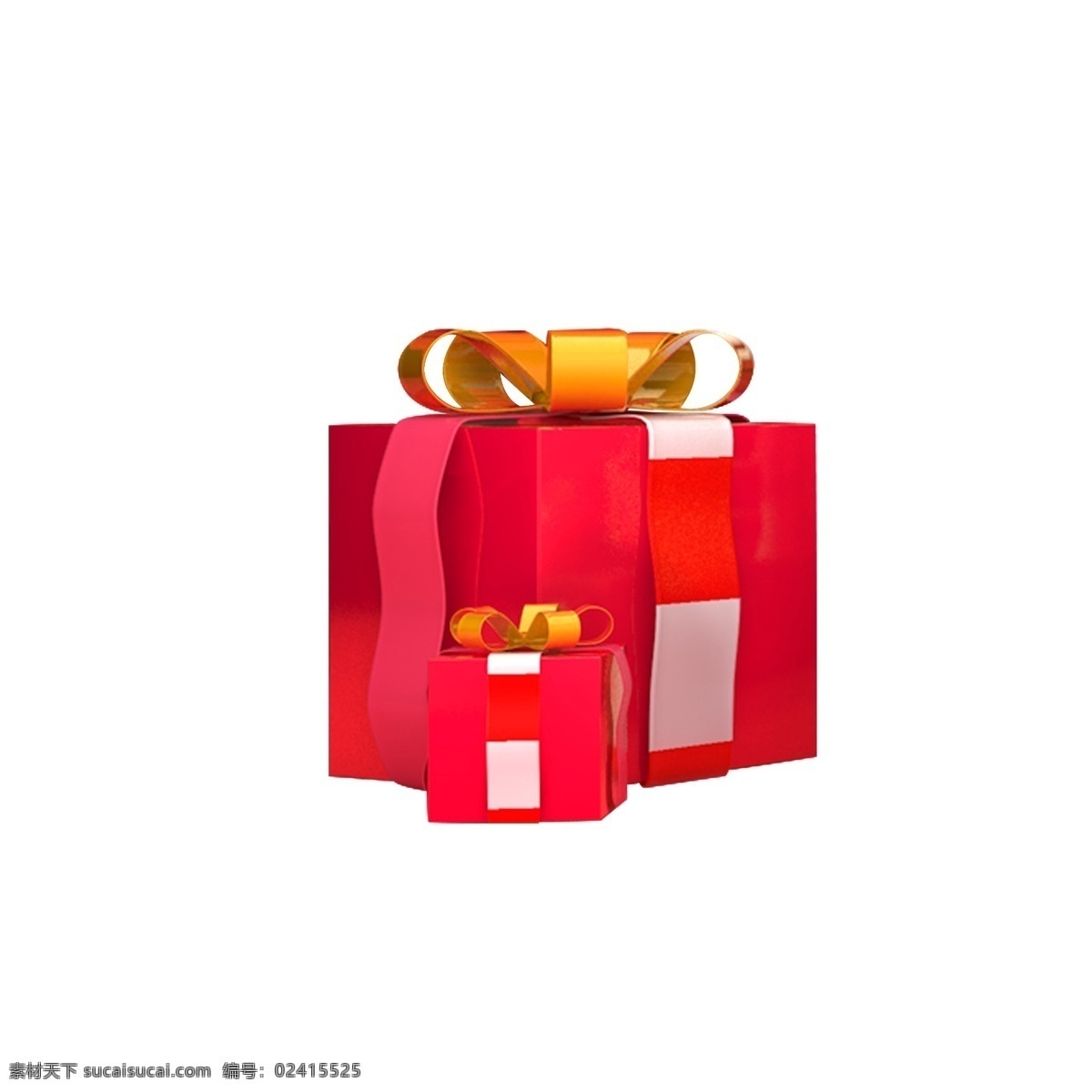 红色 礼物 盒 装饰 礼物盒 丝带结 电商装饰 背景装饰