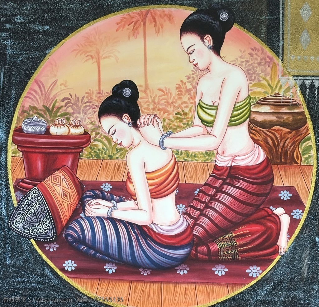 泰式按摩图 泰式按摩 美容spa 养生会所 美体艺术 泰国艺术 按摩推拿 健康养生 文化艺术 传统文化