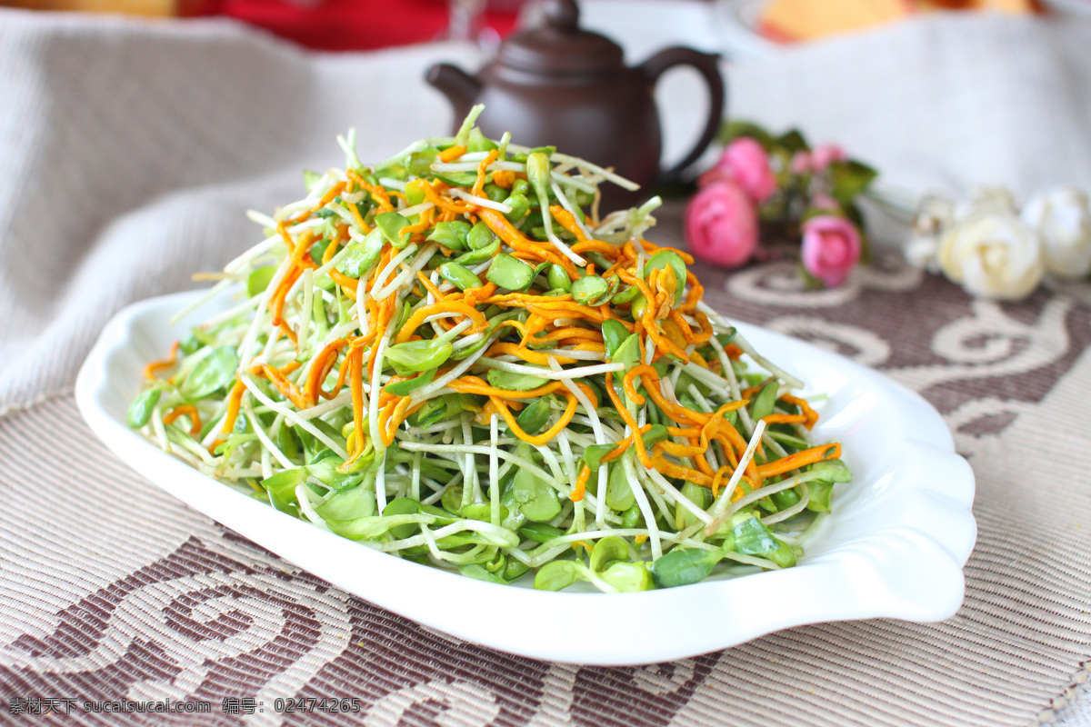 油葵拌蟲草花 涼菜 開胃菜 精美小菜 飯前小菜 涼菜類 風味涼菜 拌菜 涼拌 菜 餐飲美食 傳統(tǒng)美食