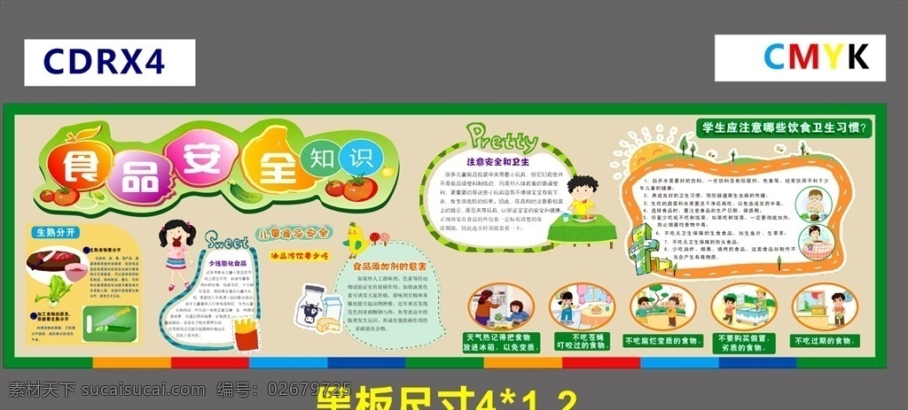 食品健康 黑板报图片 食品 安全 黑板报 小报 海报 矢量图