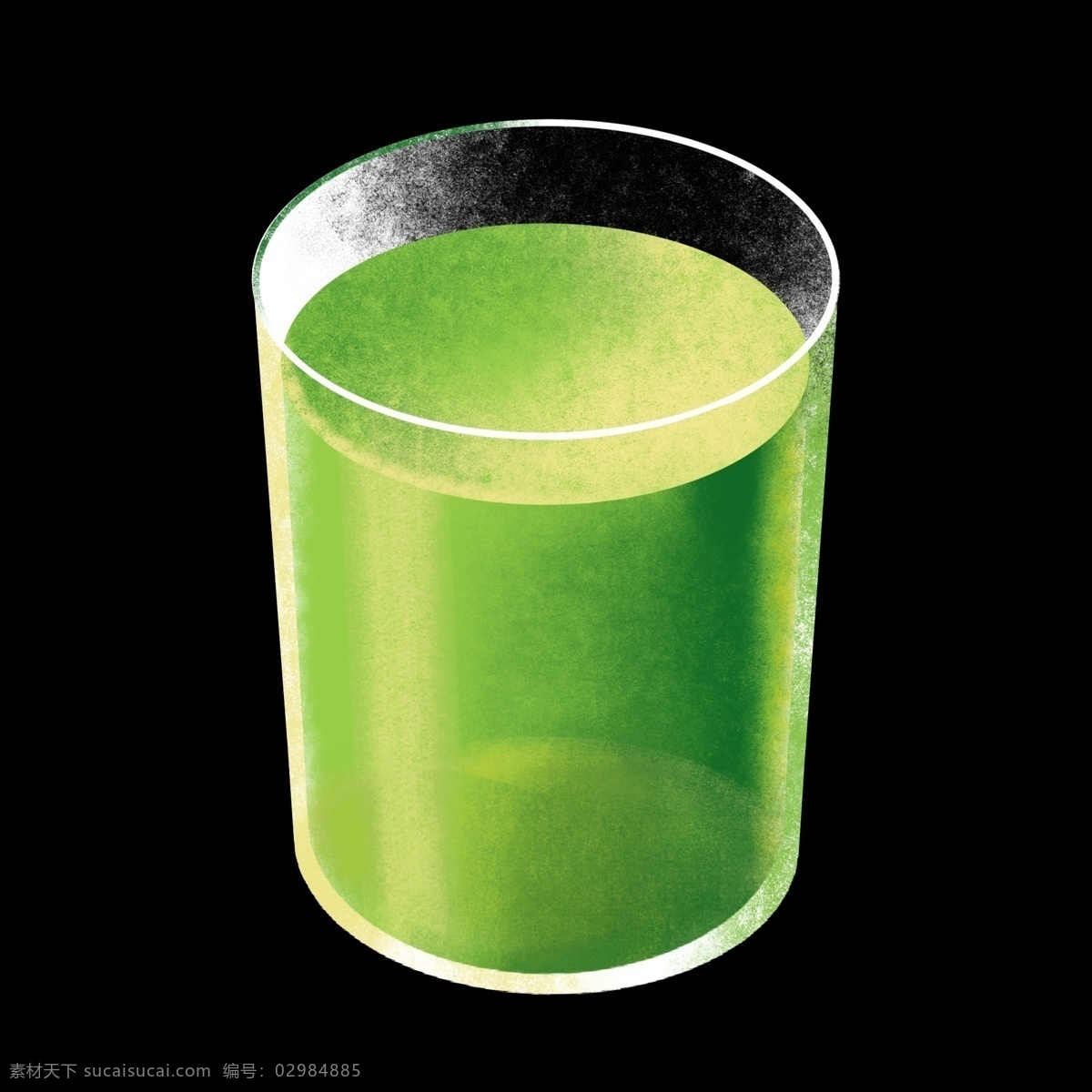 透视 玻璃杯 绿茶 茶 透明 饮品 生物静物 茶素材