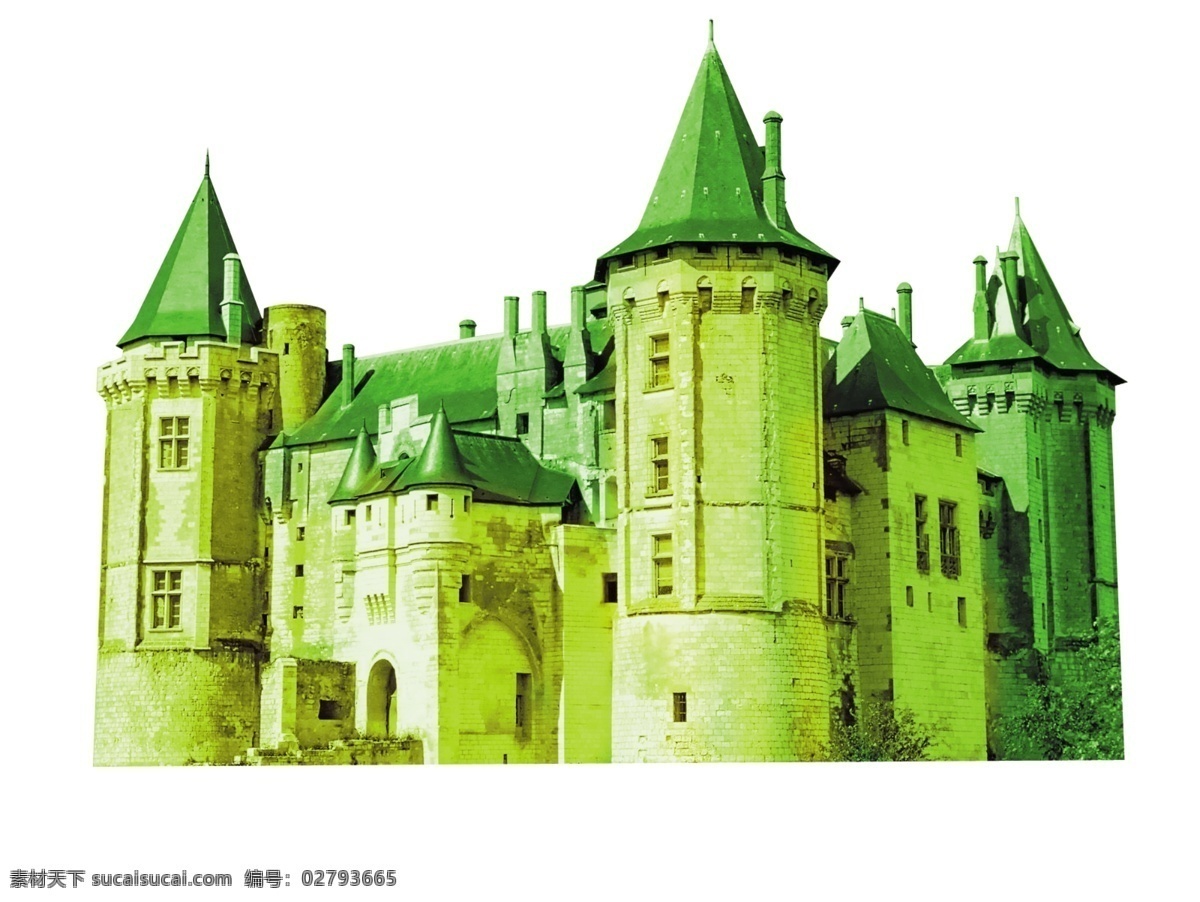 法国城堡 法国 城堡 欧洲 建筑 庄园 风景 中世纪 分层 源文件