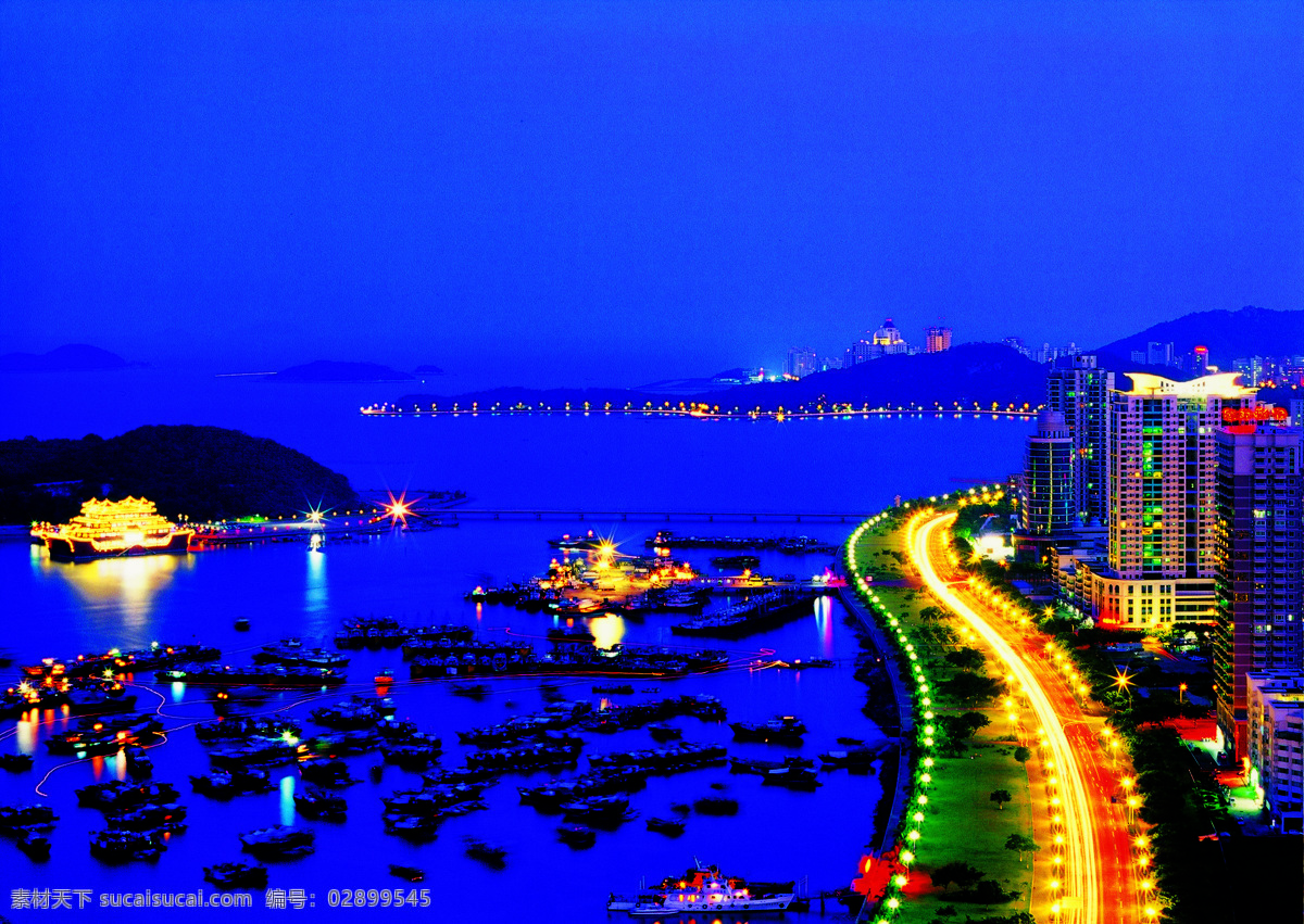 高精度 珠海风景 香洲港 夜景 珠海