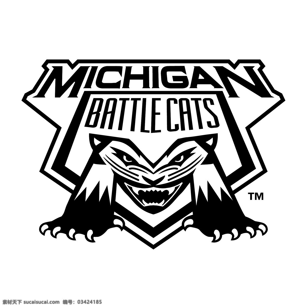 密歇根战斗猫 自由 密歇根 战役 猫 猫的标志 标识 白色