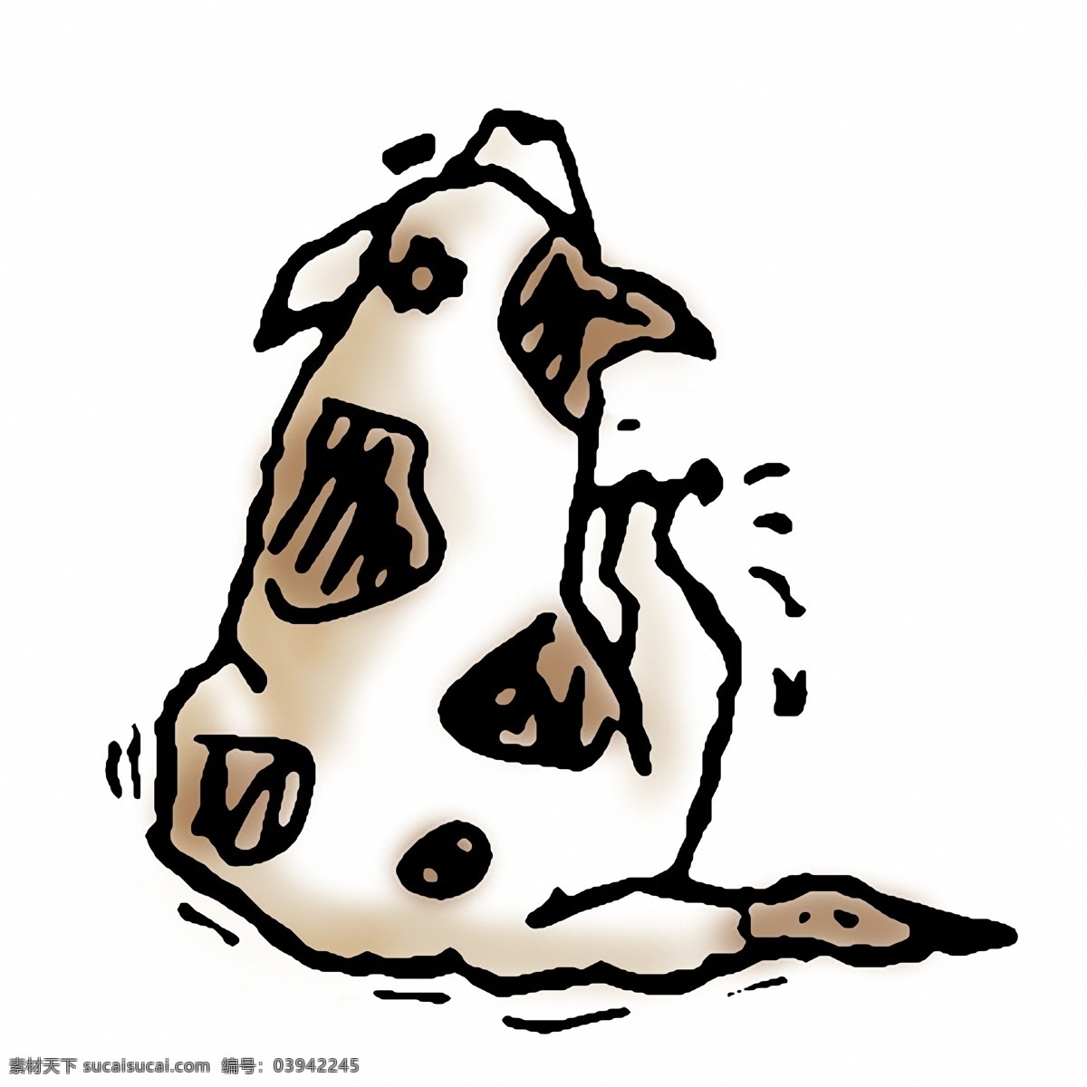 幽默 插画 设计素材 家禽家畜 动物插图 书画美术 白色