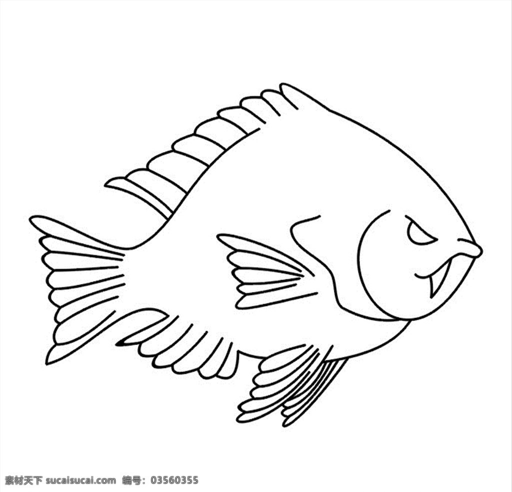 线描 鱼 图案 线描鱼 鱼素材 鱼图案 黑白鱼 金鱼 鱼雕刻图 鱼矢量图 手绘鱼 生物世界 鱼类