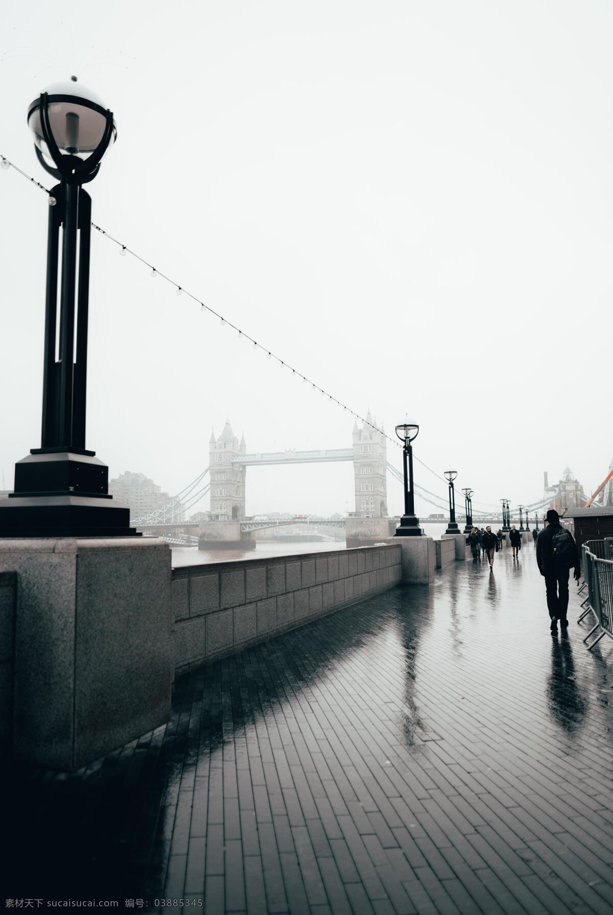 远处 英国 伦敦 双塔 伦敦双塔 英国伦敦 远处的英国 英国风景 伦敦大桥 灰色的天空 灰色风景 阴雨天 雨天 图库建筑城市 旅游摄影 国外旅游