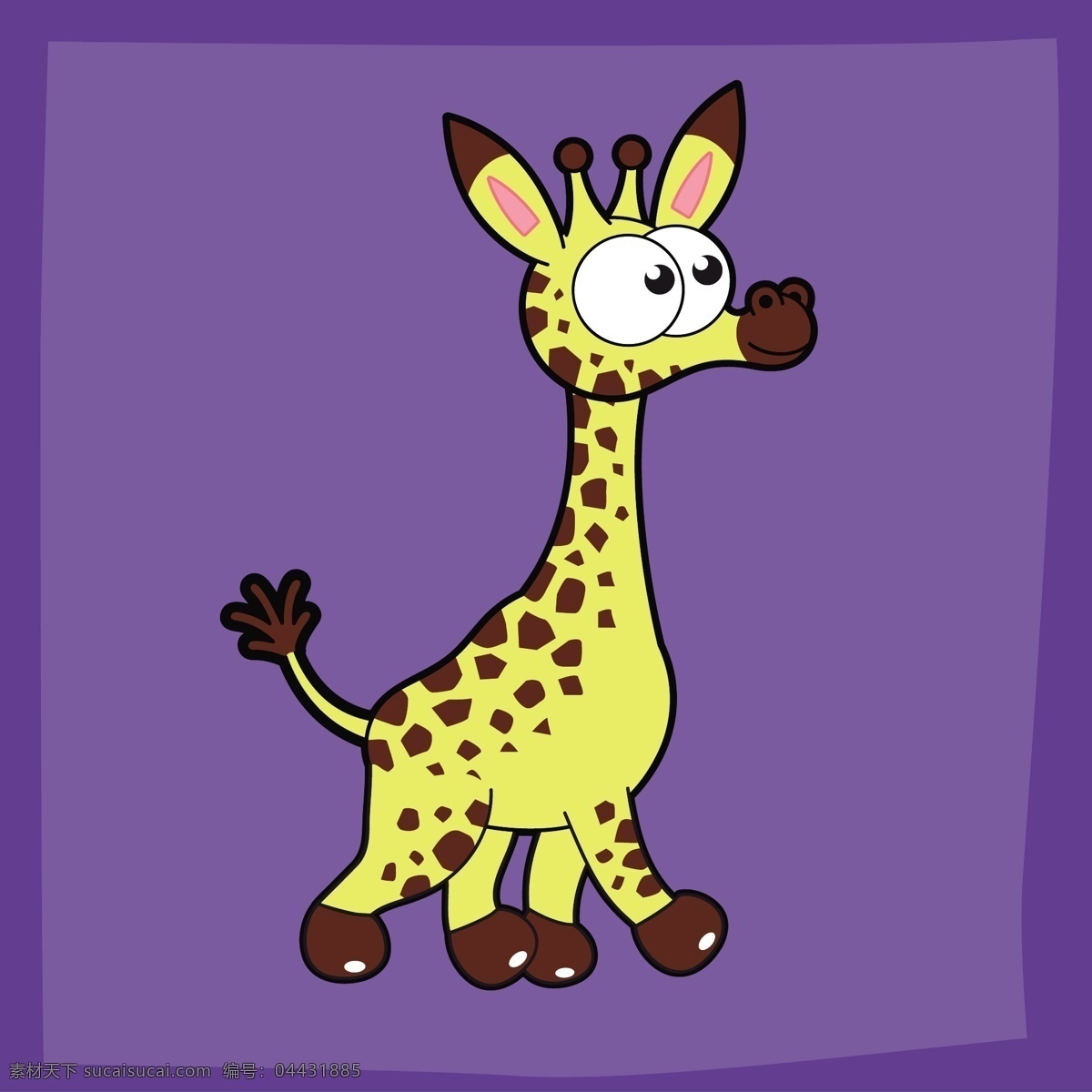 矢量 卡通 可爱 野生动物 长颈鹿 动物 素材图片 卡通动物 矢量动物 可爱动物 小动物 卡通元素 卡通素材 生物