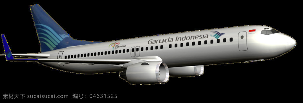 ng 印尼 航空 波音 飞机 航空公司 波音公司 3d模型素材 建筑模型