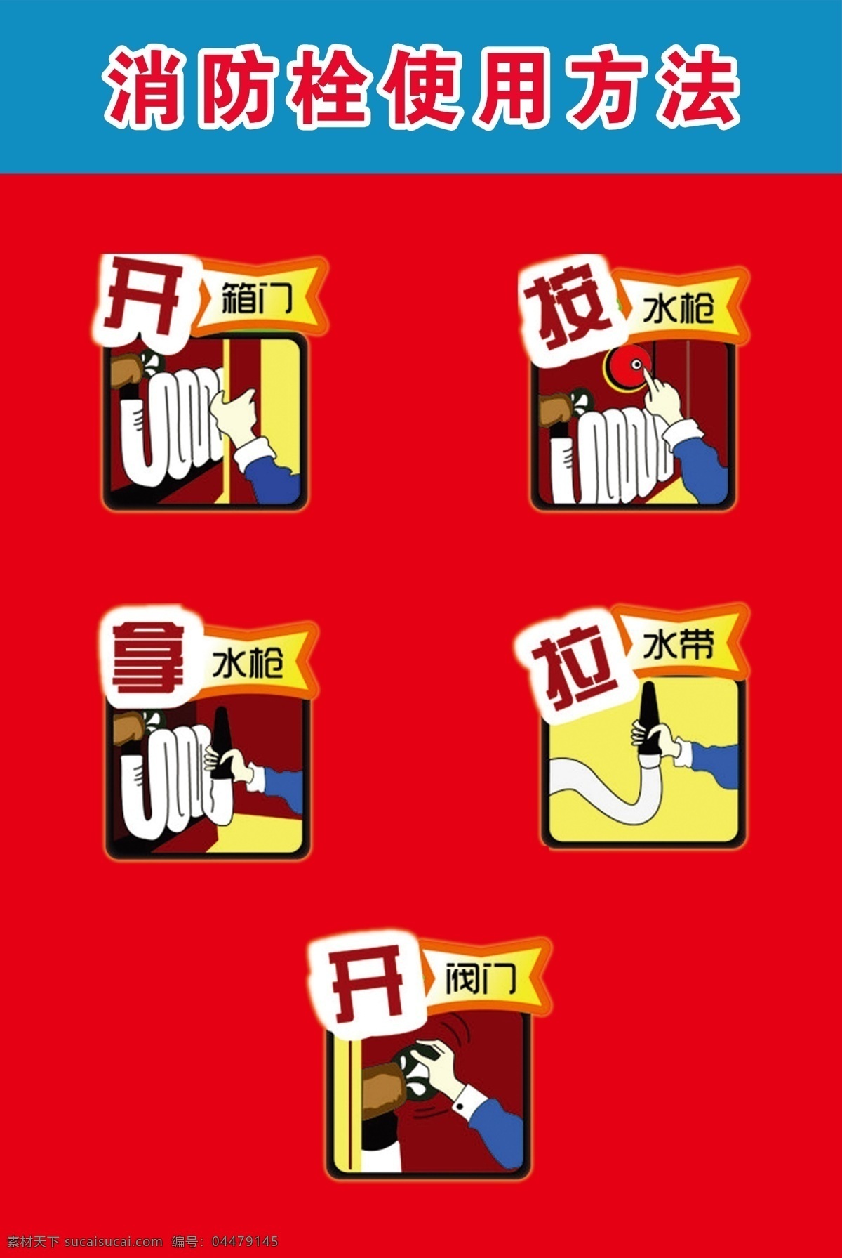 消防栓 使用方法 使用 方法 宣传 图例 消防安全
