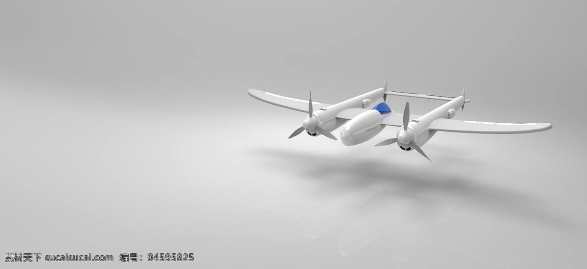 p38 照明 二战 螺旋桨 飞机 飞行 军事 战斗机 ariforce 二战时期 3d模型素材 建筑模型