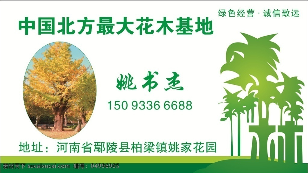 花木名片 花木 綠化 名片 苗木 園林 國(guó)內(nèi)廣告設(shè)計(jì)