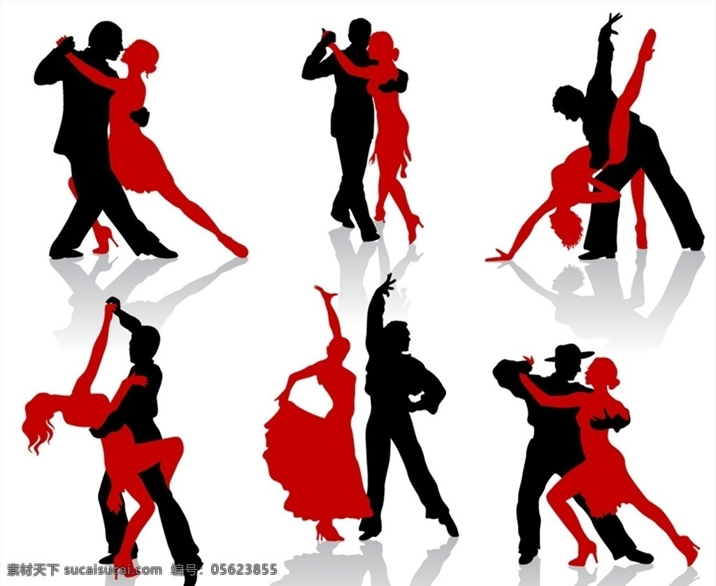 舞姿 动作 男女 矢量 人物剪影 时尚 探戈舞 舞蹈 跳舞的人物 高清图片