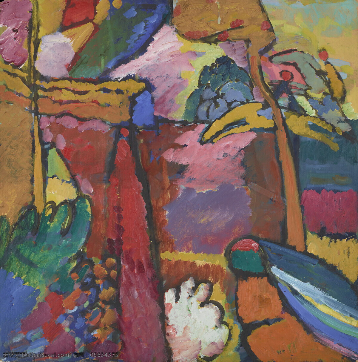 创意 色彩 抽象 油画 康丁斯基 绘画 彩色颜料 涂鸦 抽象画 抽象油画 抽象图案 装饰画 艺术画 几何线条 色块拼接 文化艺术 绘画书法