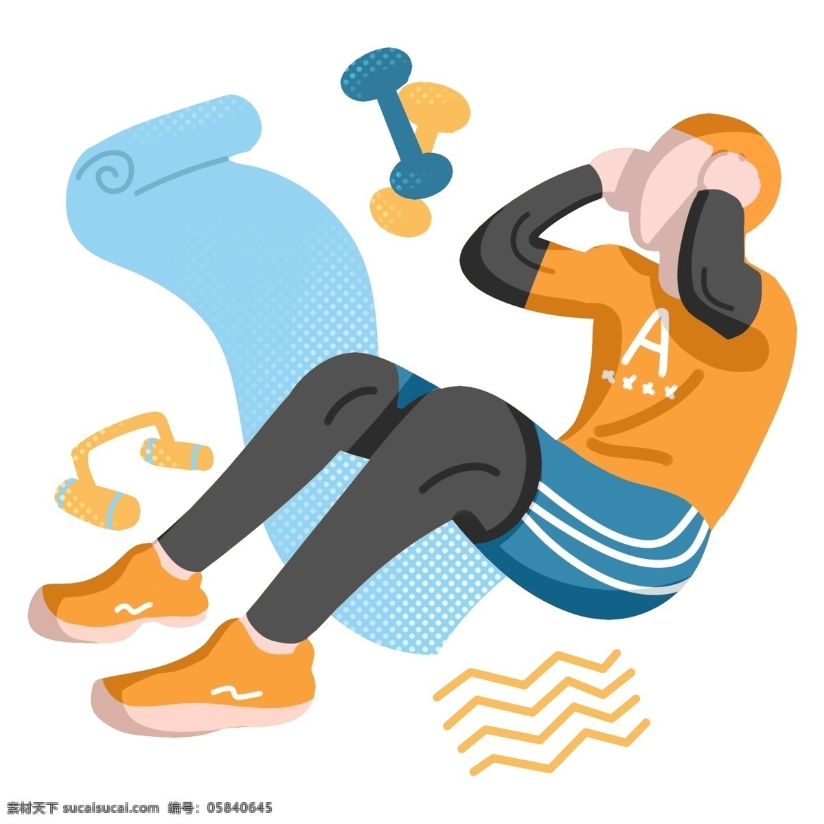 运动 仰卧起坐 插画 仰卧起坐运动 运动插画 健身运动 卡通插画 锻炼身体 体育运动 比赛的运动