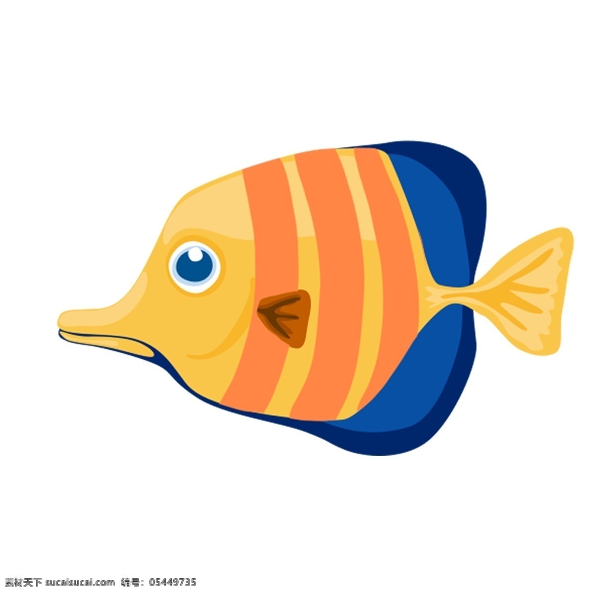 深海鱼 动物 插画 图案 鱼 热带鱼 卡通 彩色 小清新 创意 手绘 绘画元素 现代 简约 装饰