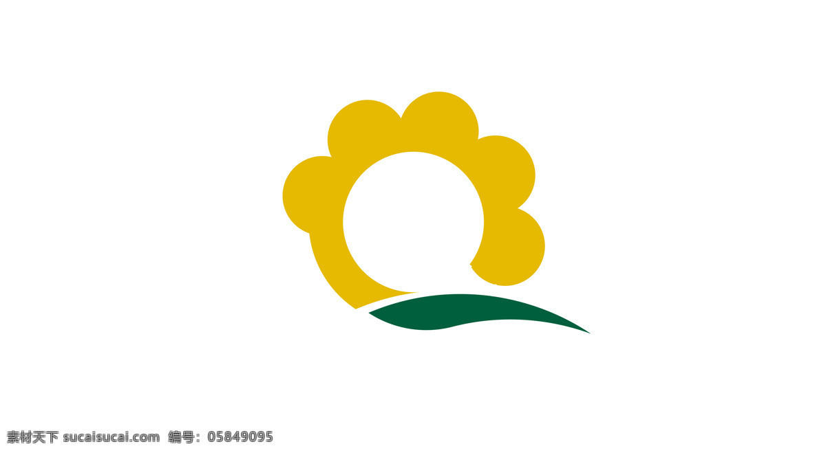 绿色田园 云朵 抽象 大地 农业 原创 田园 logo 标志图标 其他图标