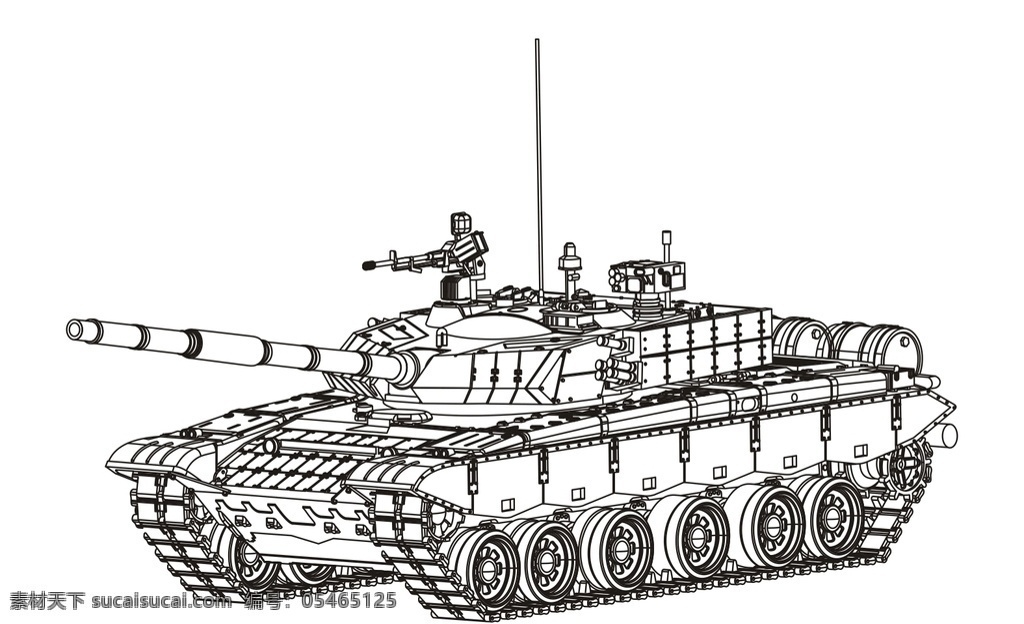 矢量坦克 线条坦克 军事坦克图片 矢量 坦克 线条 军事 武器 现代科技 军事武器