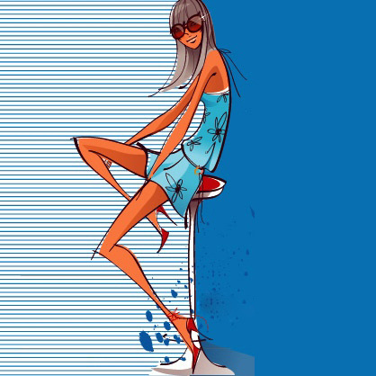 位圖免費下載 插畫 服裝圖案 人物插畫 時尚插畫 位圖 插畫師 面料圖庫 服裝設(shè)計 圖案花型