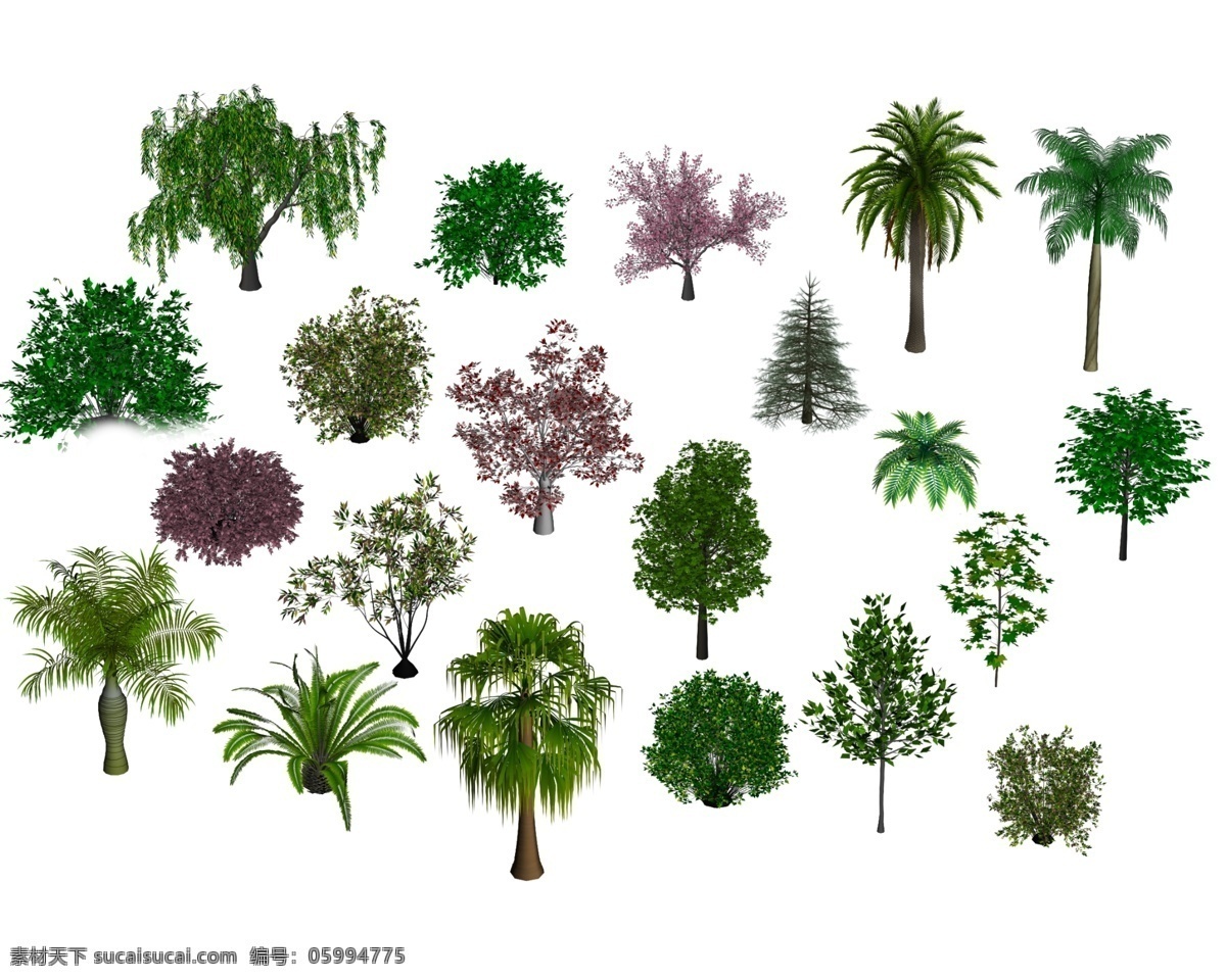 鸟瞰植物素材 乔灌木 3d植物素材 俯视植物素材 园林 鸟瞰素材 分层 源文件