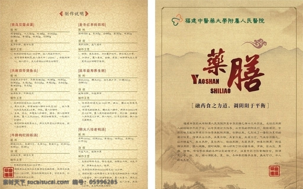 醫(yī)院 藥膳 宣傳單 dm宣傳單 矢量
