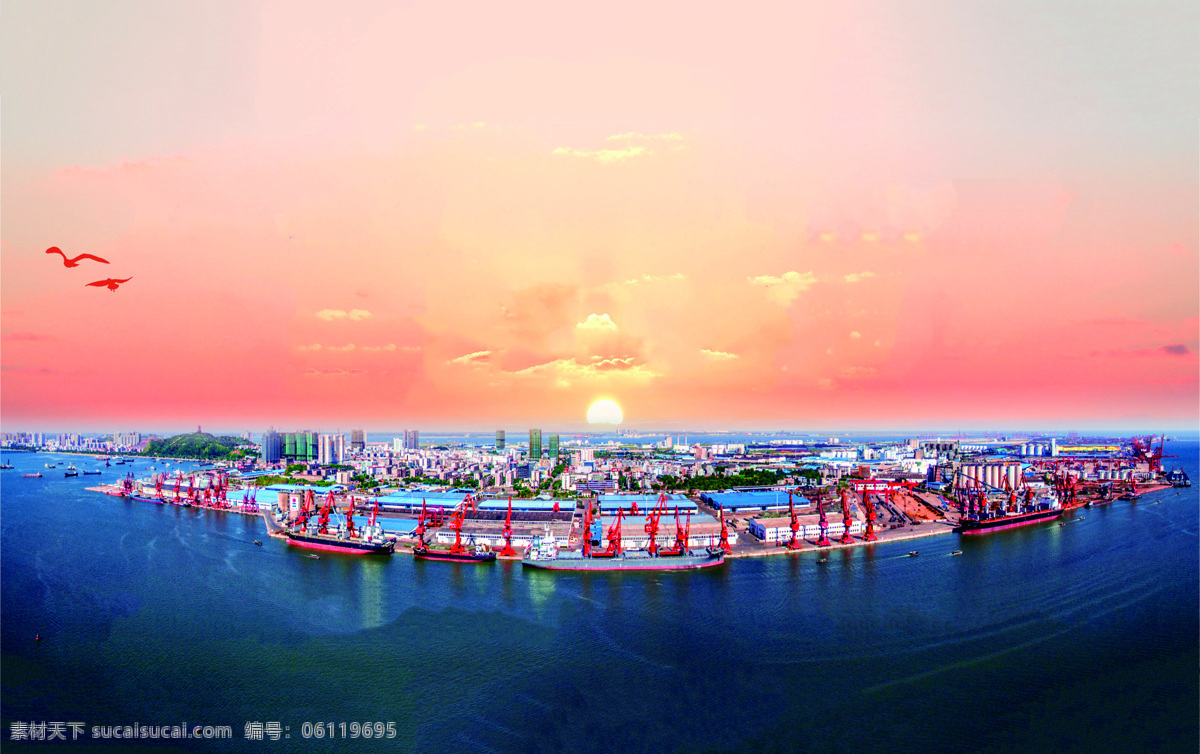 防城港 码头 美景 吊塔 海港 广西 北部湾 海 港口区 海运 货运 航运 良港 起重机 货轮 吊运 港口 沿海开放城市 人文风景摄影 自然景观 自然风景