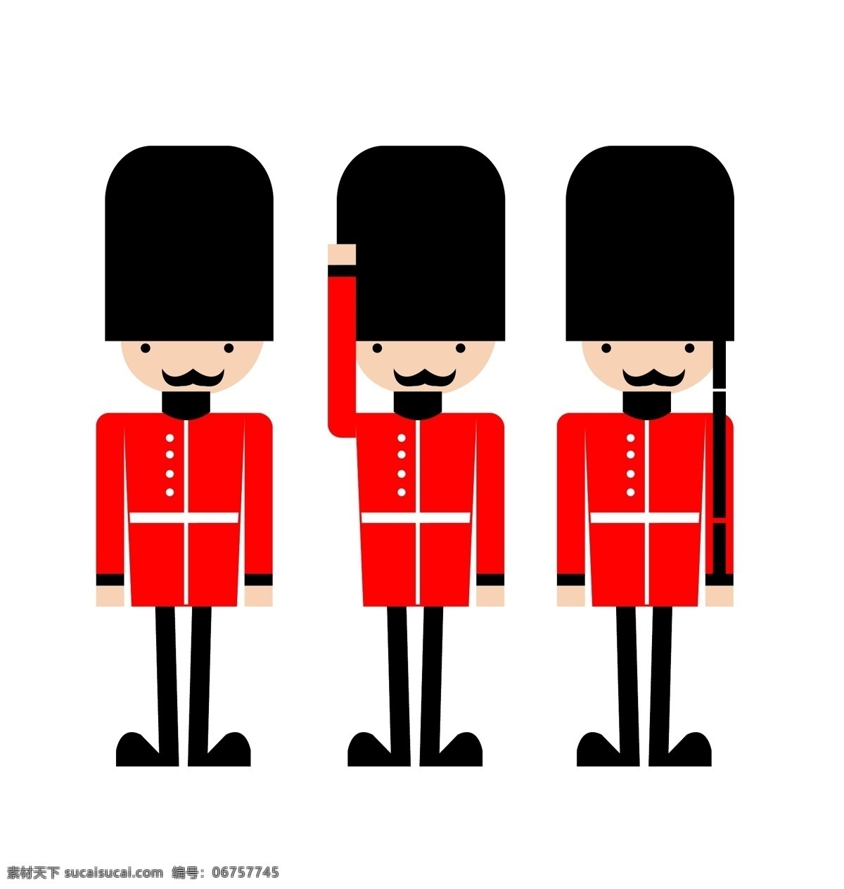 三个士兵 英国 士兵 三个 伦敦 卫兵 胡子
