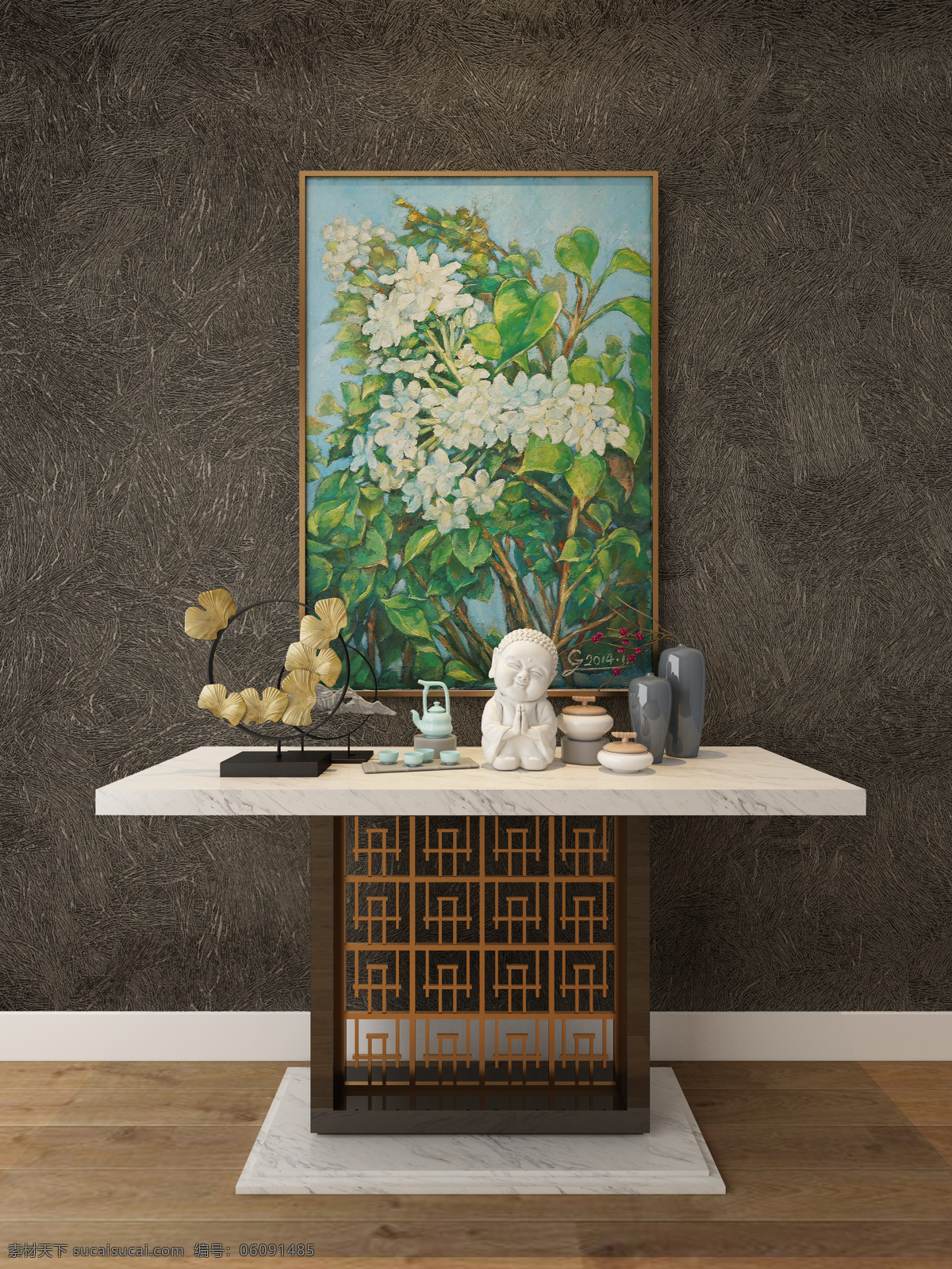 墙纸 油画 挂件 装饰品 展示 空间 墙纸展示 客厅空间 装饰挂件展示 效果图 环境设计 室内设计