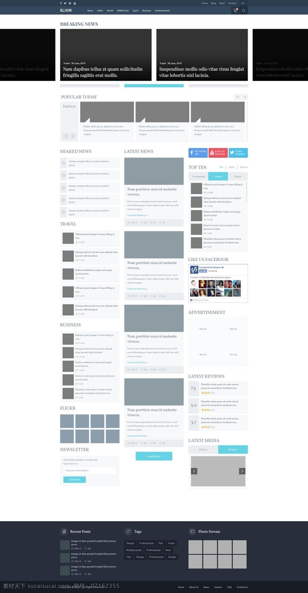 ui 企業(yè) 站 文章 頁 模板 設計模版 ui設計 app設計 簡潔素材 ui界面素材 ui界面 網頁素材 界面設計 白色