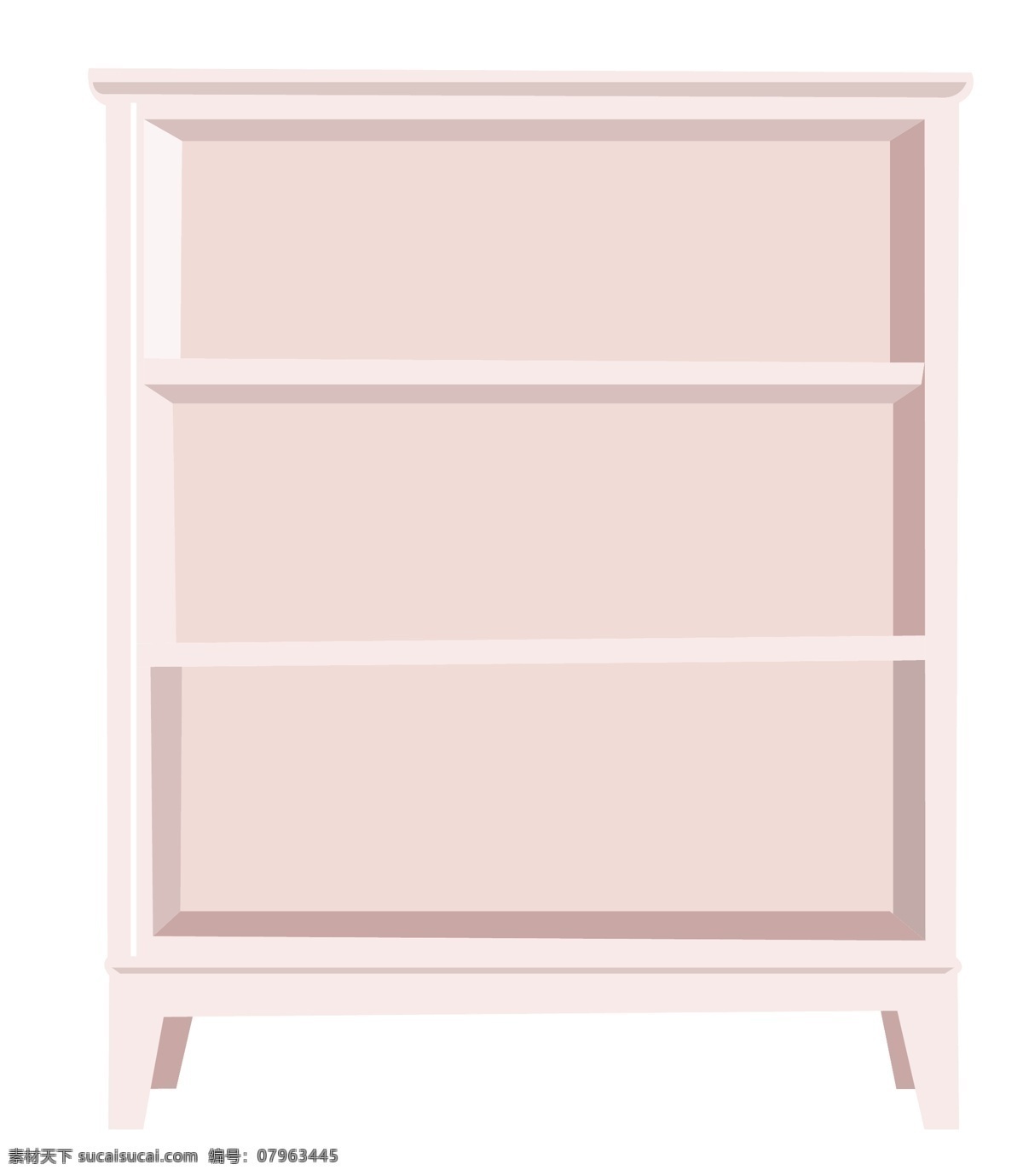 浅 粉色 木质 书架 家具 书柜