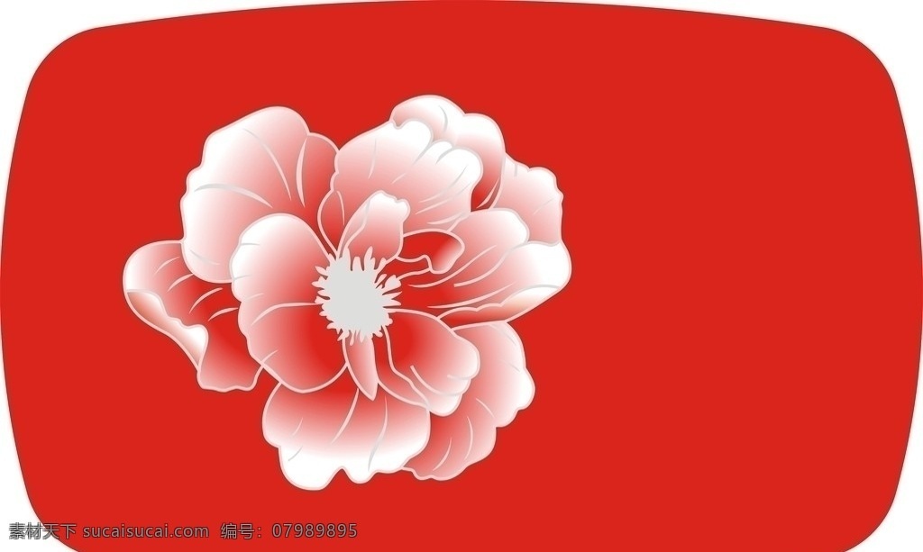 矢量牡丹花 白色 紅色 牡丹花 花草 生物世界 矢量