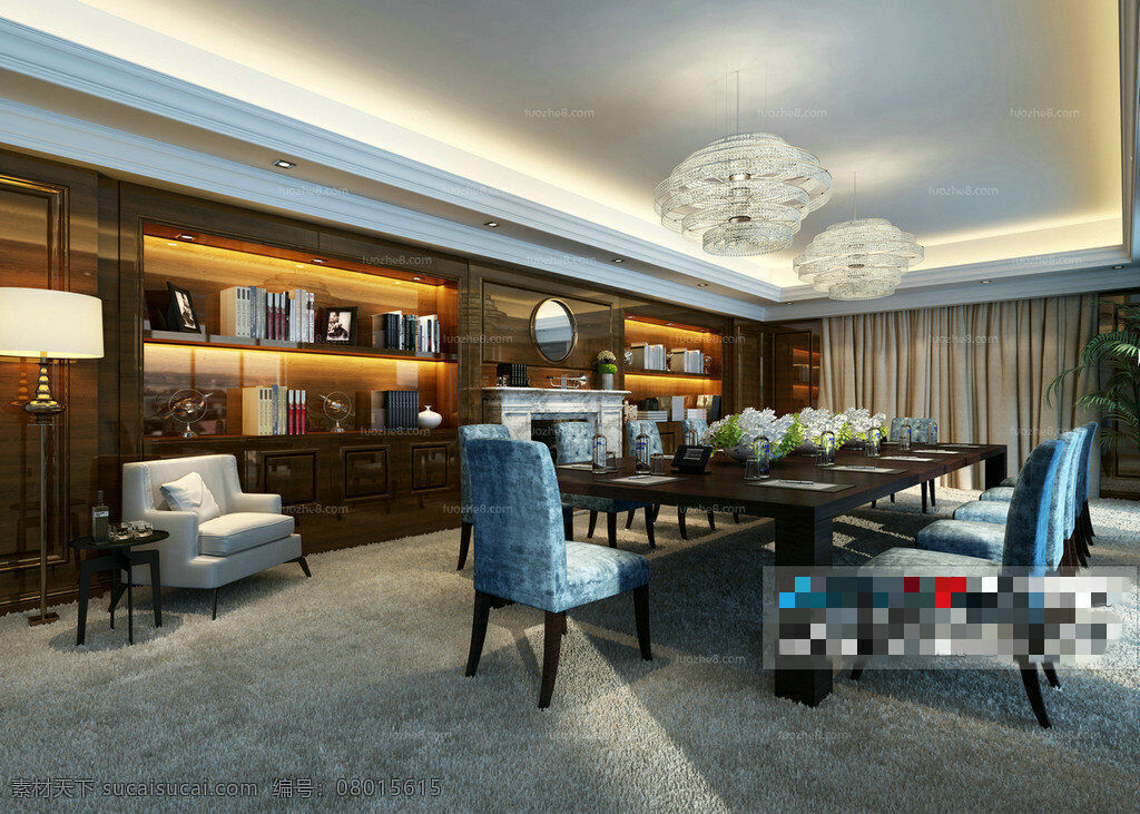 室內(nèi) 餐廳 3d 模型 3d模型 室內(nèi)模型 室內(nèi)設(shè)計(jì)模型 裝修模型 場(chǎng)景 3d模型素材 max 灰色
