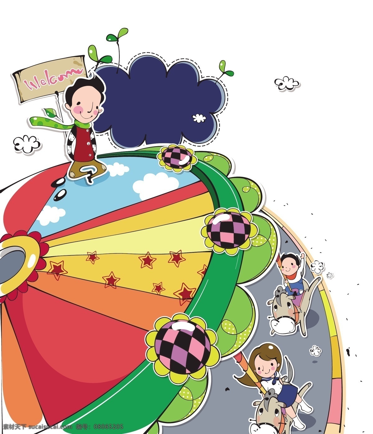 游樂場 小孩 插畫 場景 故事 韓國 卡通 禮物 情景 人物 童話 矢量 最新 矢量圖 矢量人物